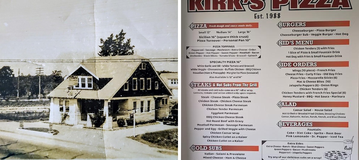 Kirk's Pizzeria Menu